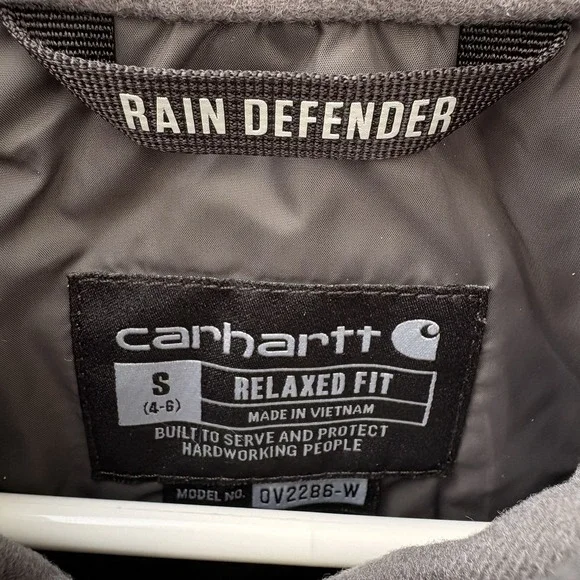 Carhartt Rain Defender Lightweight Insulated Vest OV2286-W Women's Size Small - Picture 3 of 9